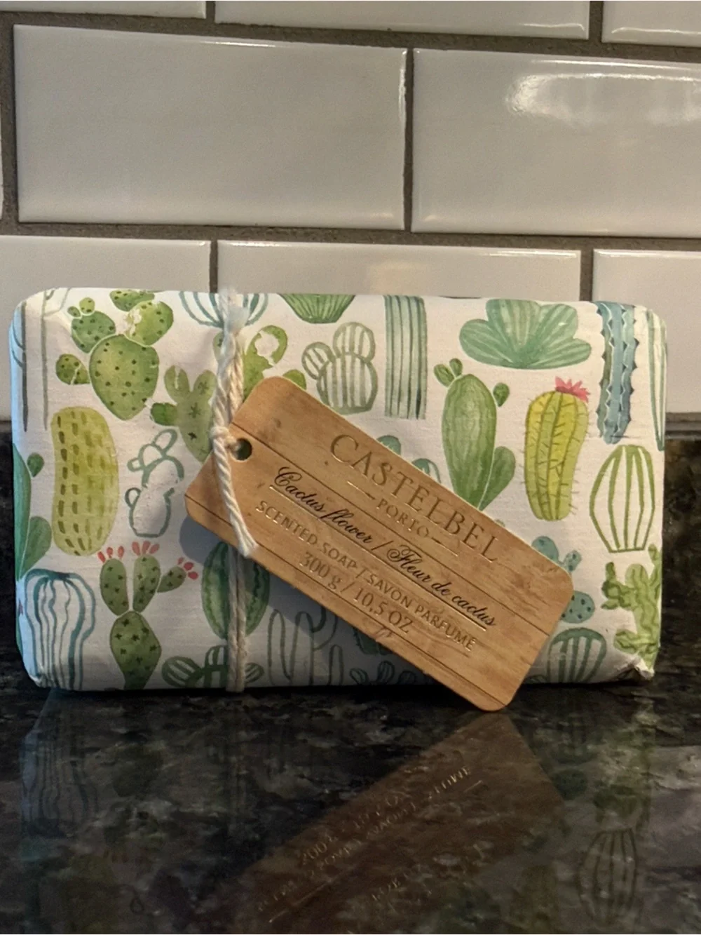 Castelbel Porto Luxury Scented Cactus Flower Soap Large 10.50oz Bar Portugal NWT